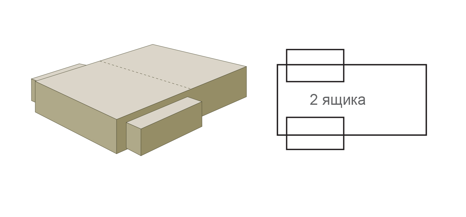 Основание Pocket Sprung с двумя ящиками