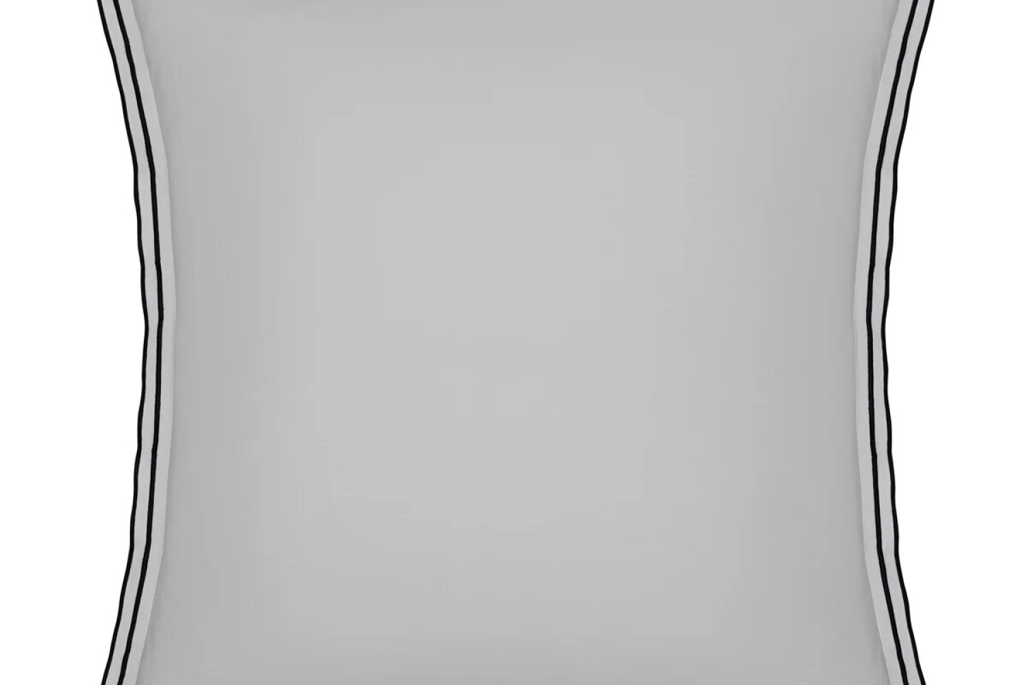 Наволочка PURE WHITE Percale Light Grey – Finition Black 65x65 см
