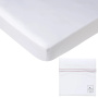 Простыня на резинке PURE WHITE Percale Blanc – Finition Blush