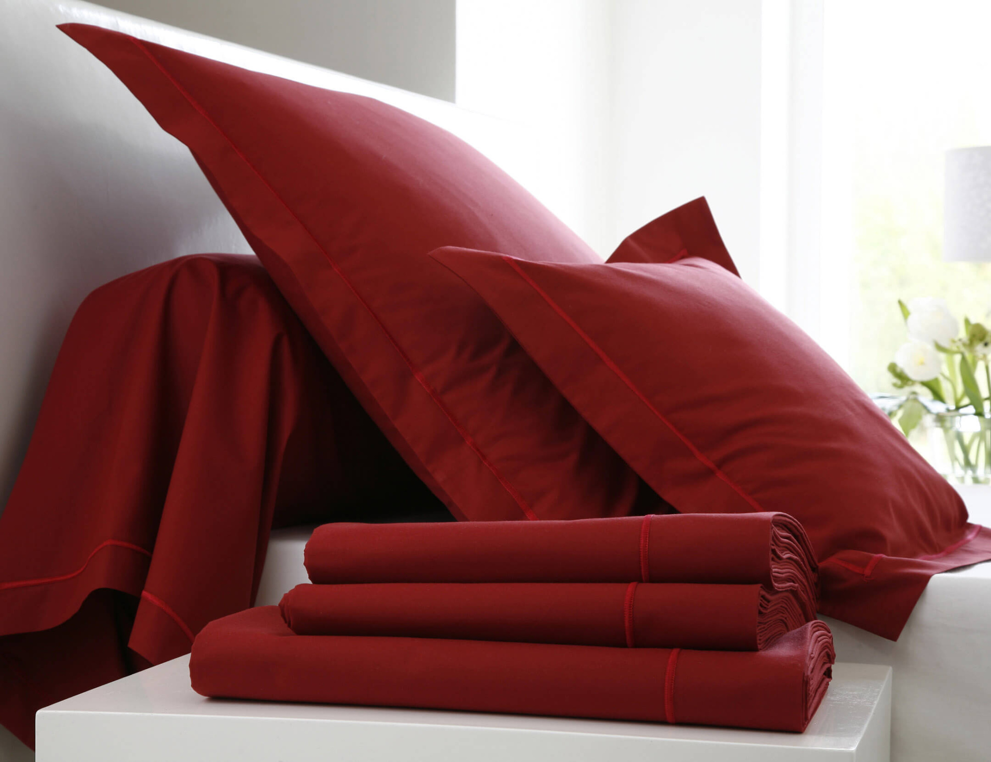 Простыня на резинке PERCALE UNI Rubis