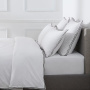 Пододеяльник PURE WHITE Percale Blanc – Finition Noire