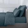 Пододеяльник PURE WHITE Satin Midnight Blue – Finition Black