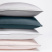 Наволочка PURE WHITE Satin Midnight Blue – Finition Black
