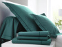 Простыня на резинке SATIN UNI Bleu Paon