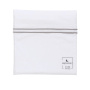 Пододеяльник PURE WHITE Percale Blanc – Finition Grise Claire
