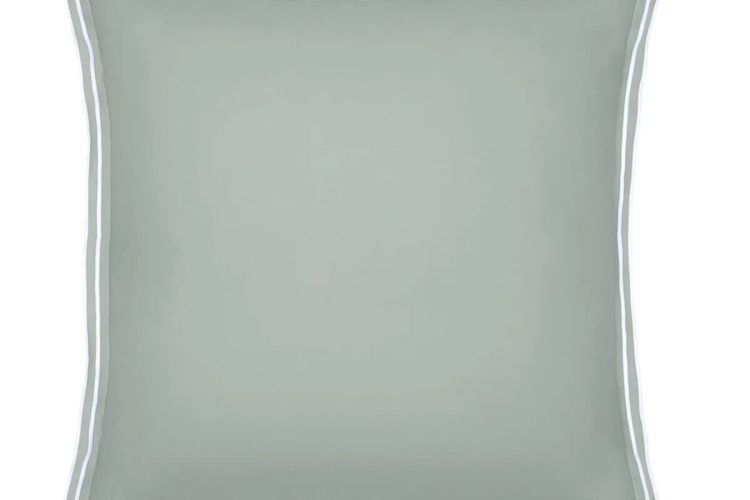 Наволочка PURE WHITE Percale Light Green – Finition White 65x65 см