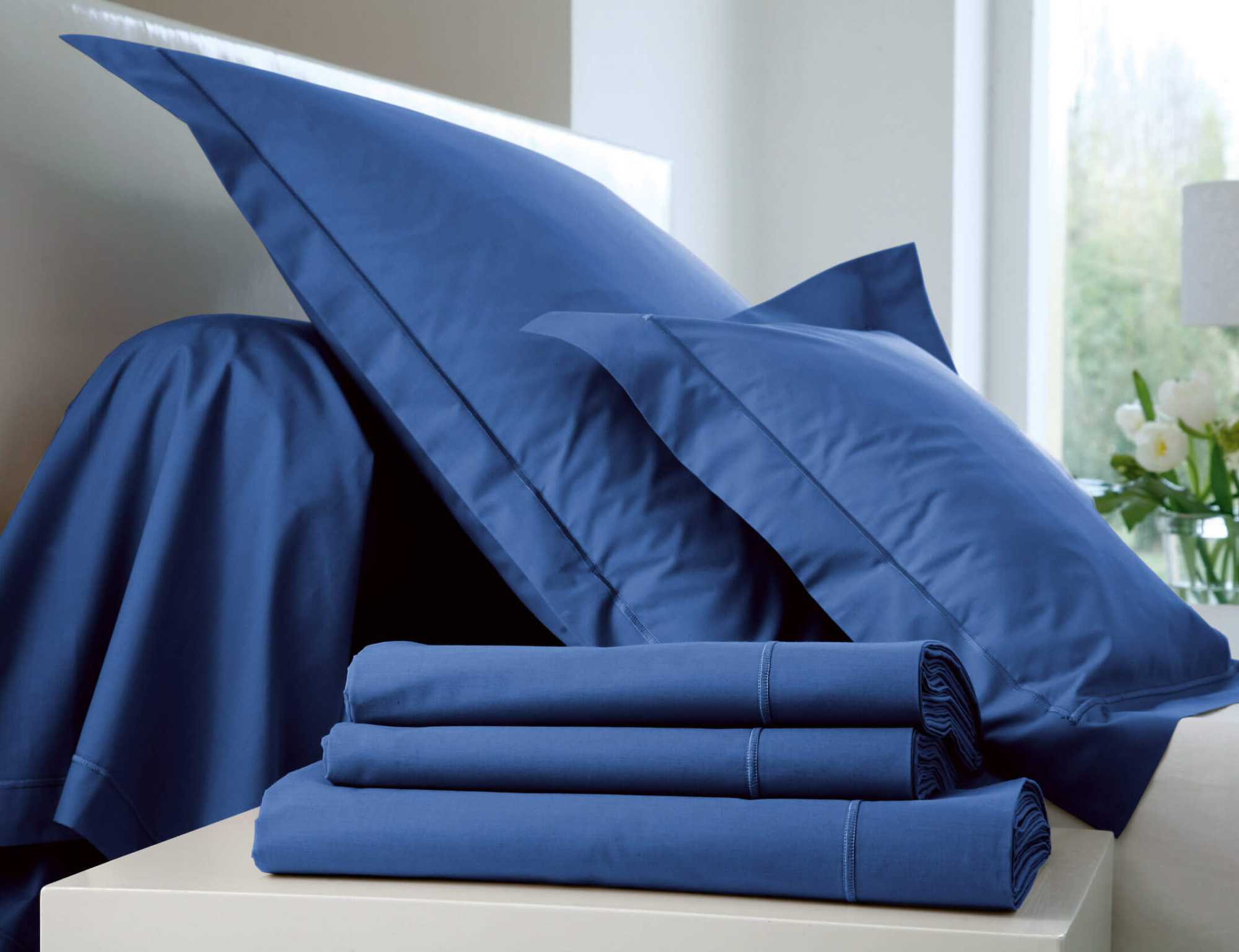 Простыня PERCALE UNI Bleu Royal